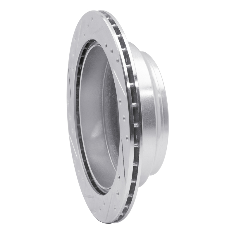 Acura SLX Brake Rotor (1) - Rear Right - R1 Concepts - Drilled & Slotted - Silver - `92-`04